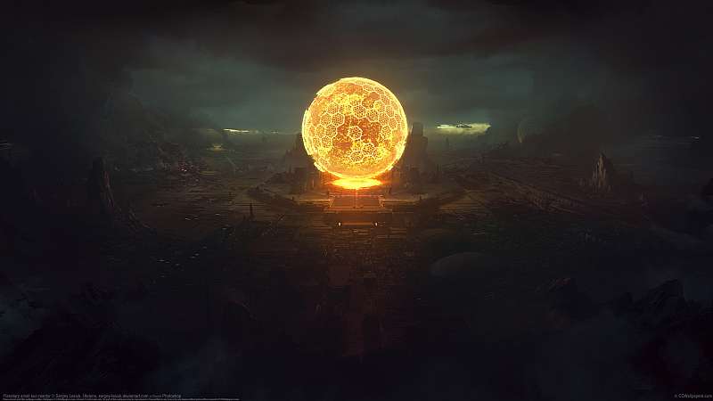 Planetary small sun reactor Hintergrundbild
