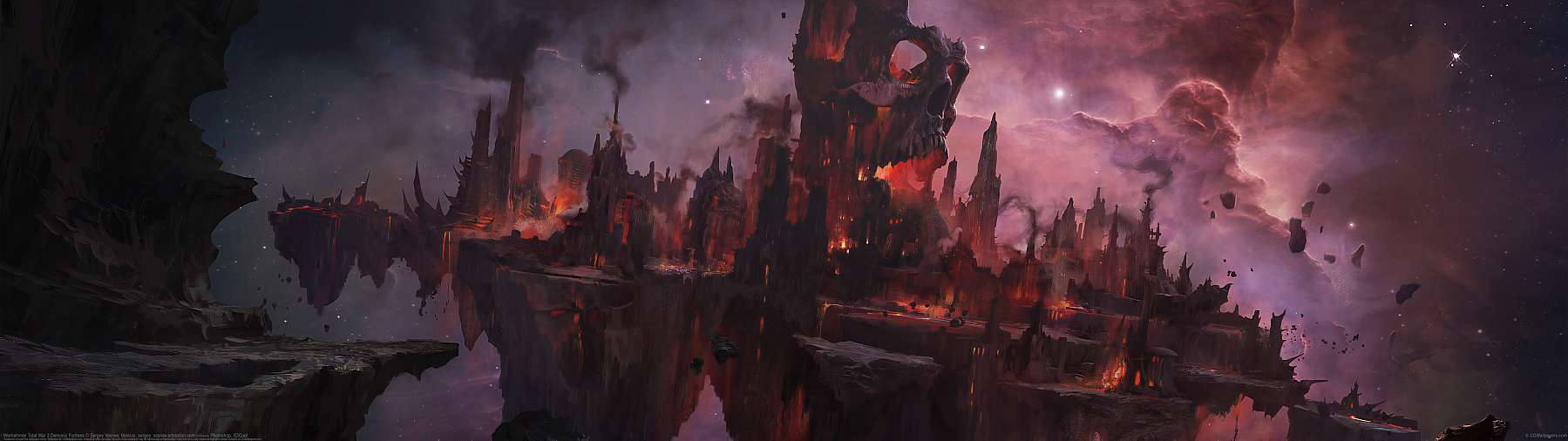 Warhammer Total War 3 Demonic Fortress ultrabreit Hintergrundbild