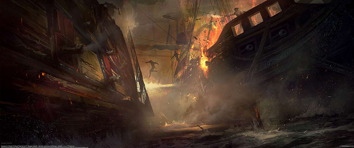 Assassin's Creed IV Black Flag fan art ultrabreit Hintergrundbild