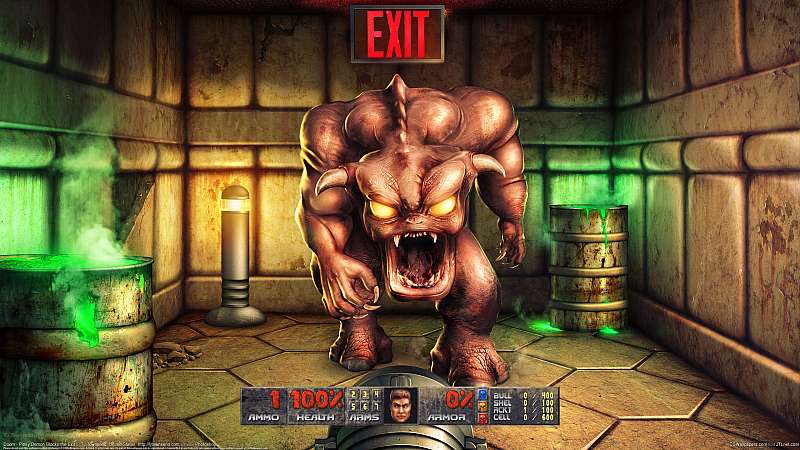 Doom - Pinky Demon Blocks the Exit Hintergrundbild