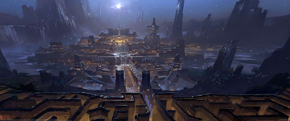 Sky Sword van Dragon Scene Concept 2 ultrabreit Hintergrundbild